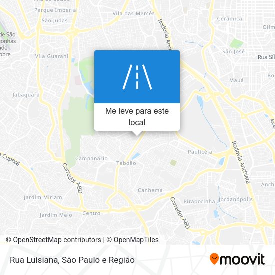 Rua Luisiana mapa