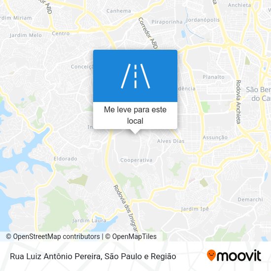 Rua Luiz Antônio Pereira mapa