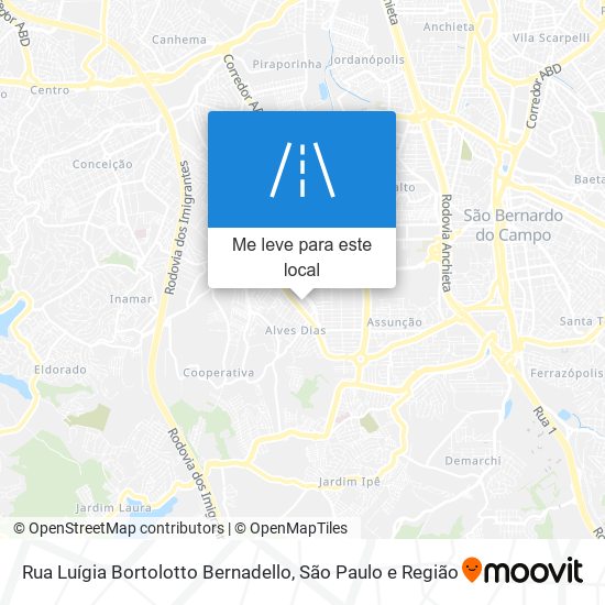 Rua Luígia Bortolotto Bernadello mapa