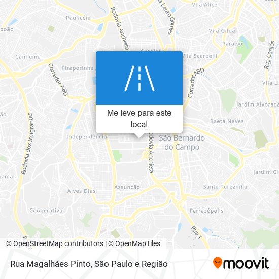 Rua Magalhães Pinto mapa