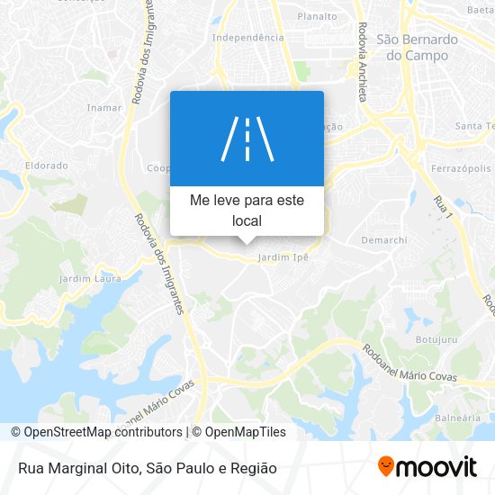 Rua Marginal Oito mapa