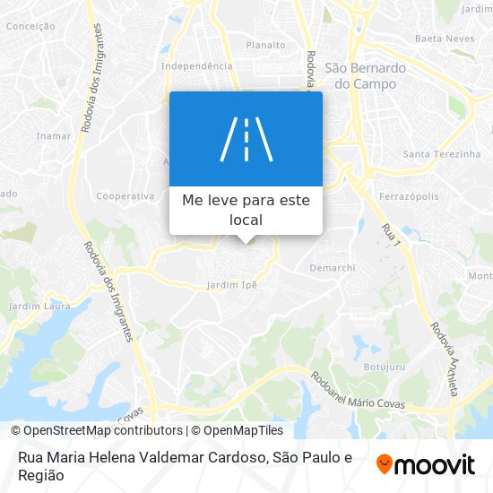 Rua Maria Helena Valdemar Cardoso mapa