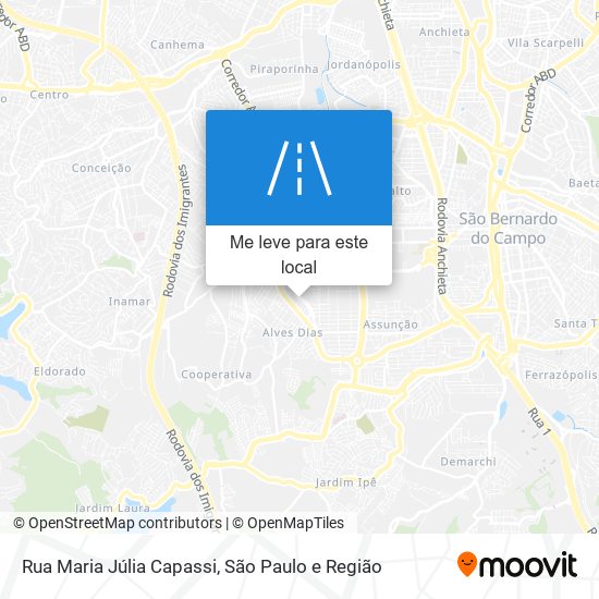 Rua Maria Júlia Capassi mapa