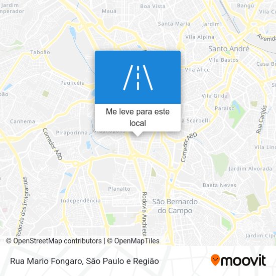 Rua Mario Fongaro mapa