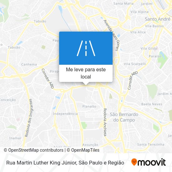 Rua Martin Luther King Júnior mapa