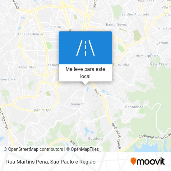 Rua Martins Pena mapa