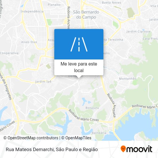 Rua Mateos Demarchi mapa
