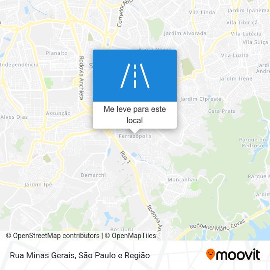 Rua Minas Gerais mapa