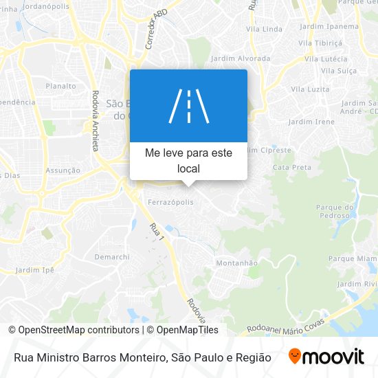 Rua Ministro Barros Monteiro mapa