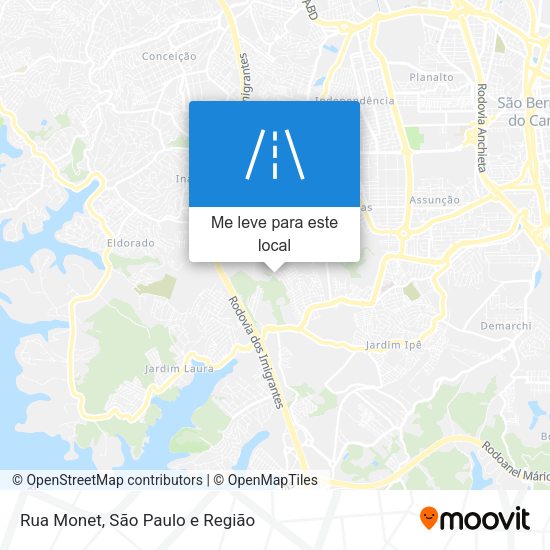 Rua Monet mapa