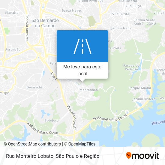 Rua Monteiro Lobato mapa
