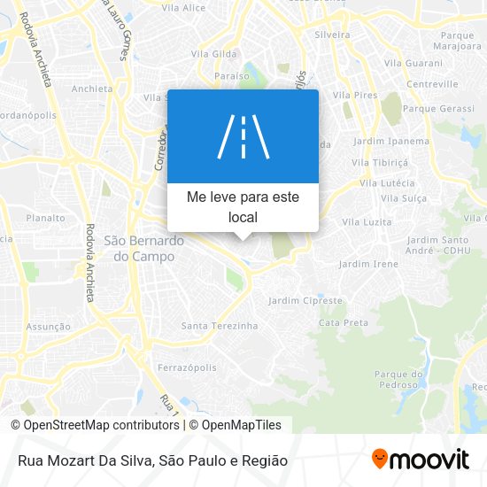 Rua Mozart Da Silva mapa