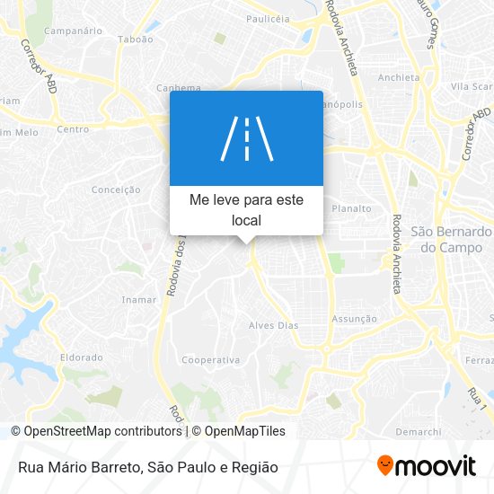 Rua Mário Barreto mapa