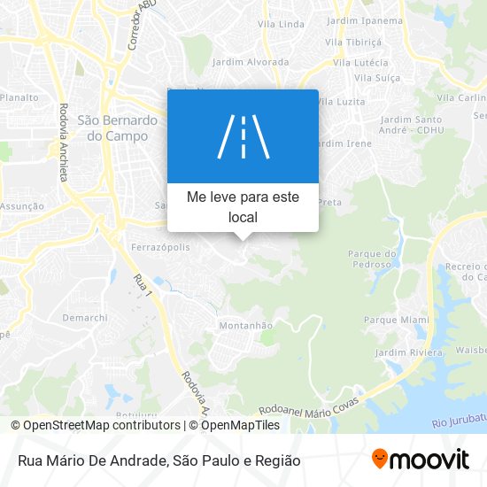 Rua Mário De Andrade mapa