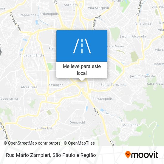 Rua Mário Zampieri mapa