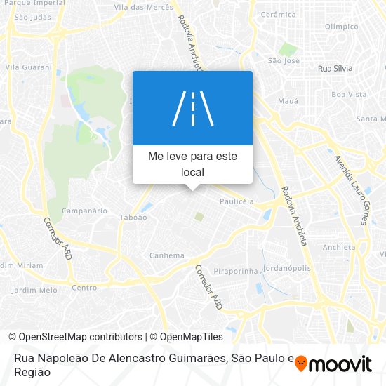 Rua Napoleão De Alencastro Guimarães mapa