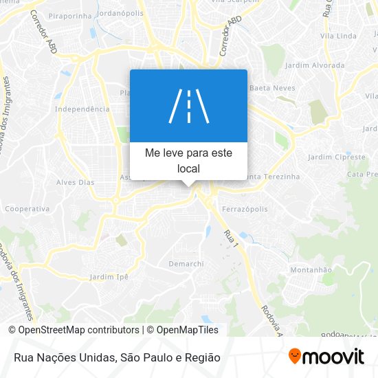 Rua Nações Unidas mapa