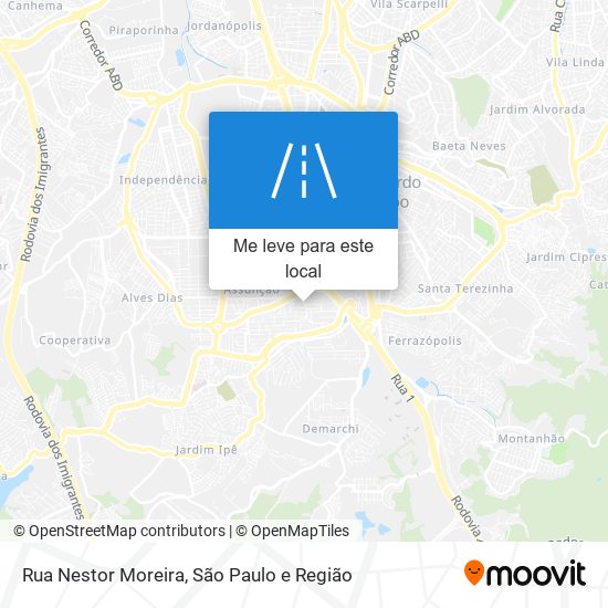 Rua Nestor Moreira mapa