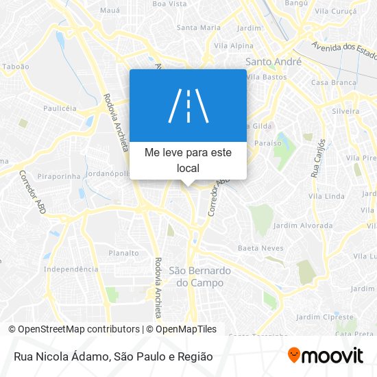 Rua Nicola Ádamo mapa