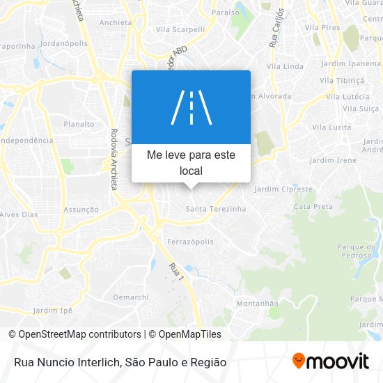 Rua Nuncio Interlich mapa