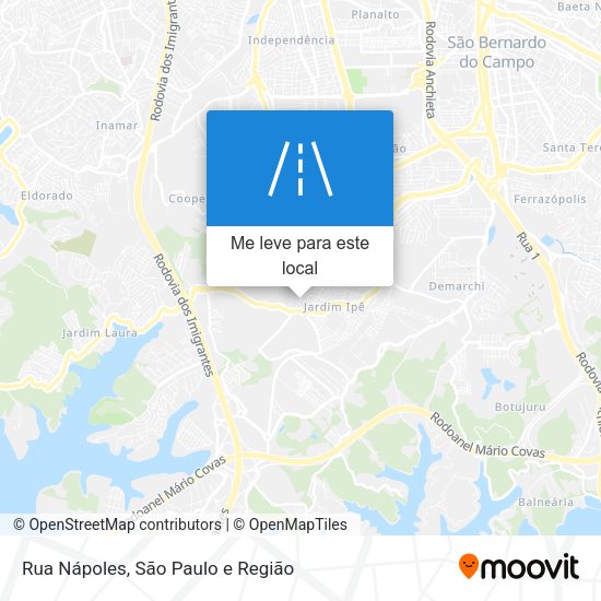 Rua Nápoles mapa