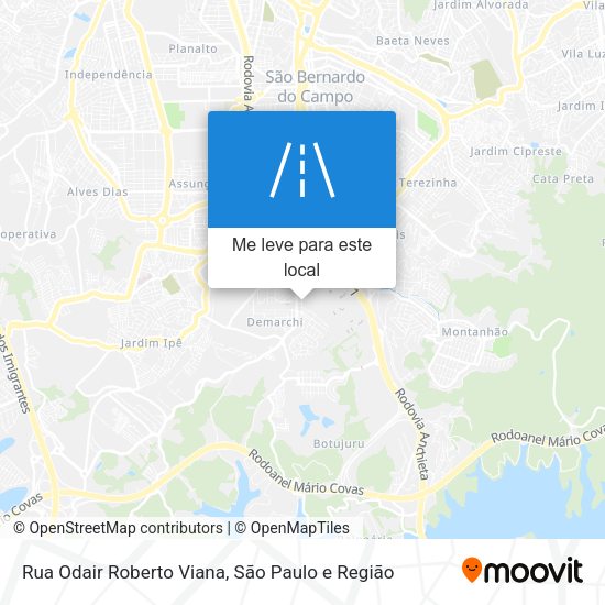 Rua Odair Roberto Viana mapa