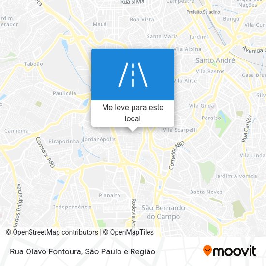 Rua Olavo Fontoura mapa