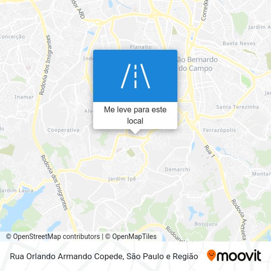 Rua Orlando Armando Copede mapa