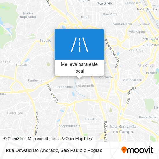 Rua Oswald De Andrade mapa