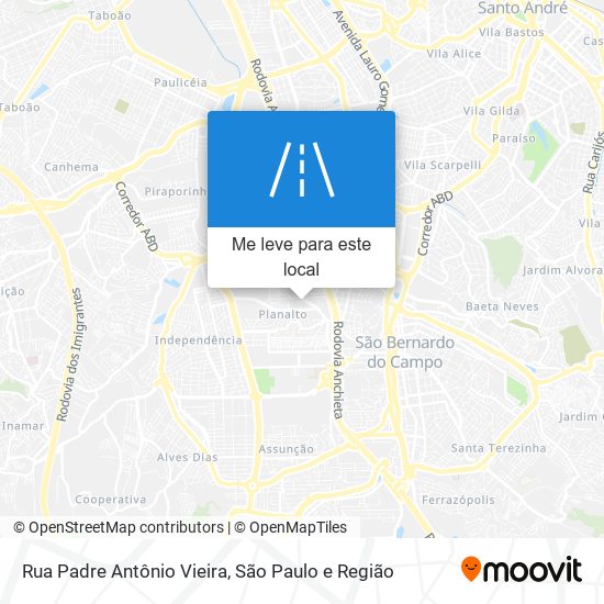 Rua Padre Antônio Vieira mapa