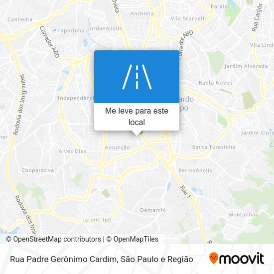 Rua Padre Gerônimo Cardim mapa