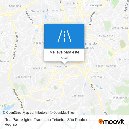 Rua Padre Igino Francisco Teixeira mapa
