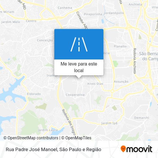 Rua Padre José Manoel mapa