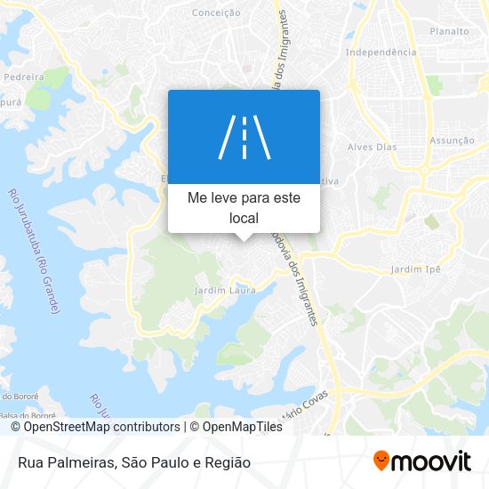 Rua Palmeiras mapa