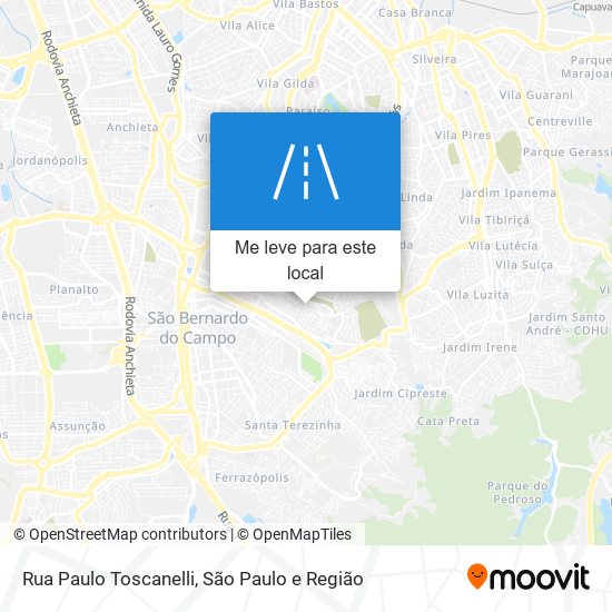 Rua Paulo Toscanelli mapa