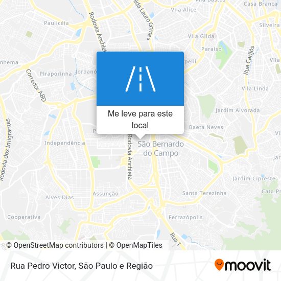 Rua Pedro Victor mapa