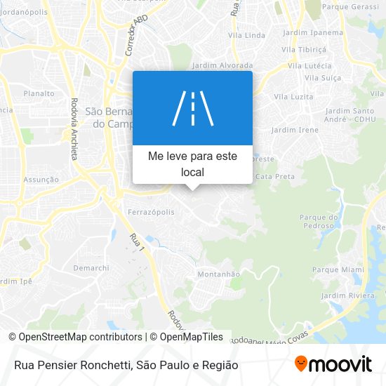 Rua Pensier Ronchetti mapa