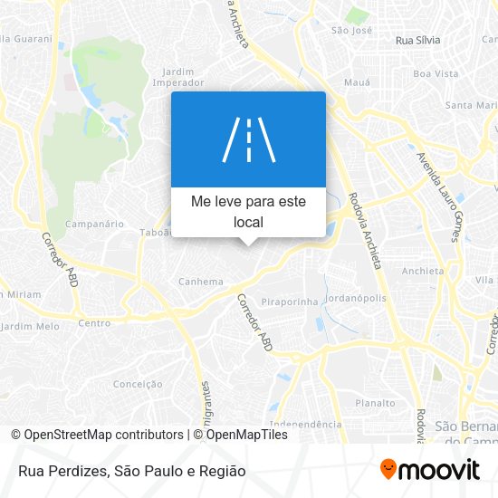 Rua Perdizes mapa