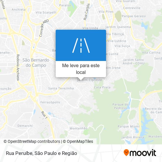 Rua Peruíbe mapa