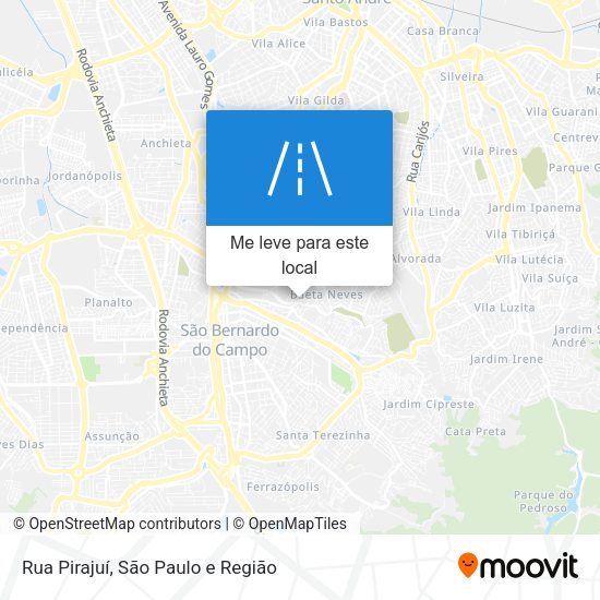 Rua Pirajuí mapa