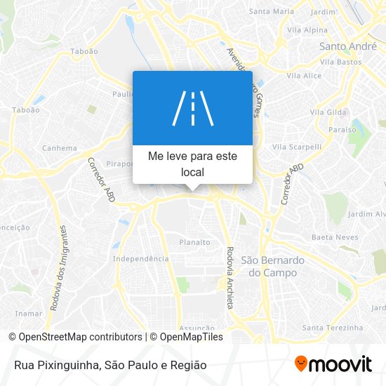 Rua Pixinguinha mapa