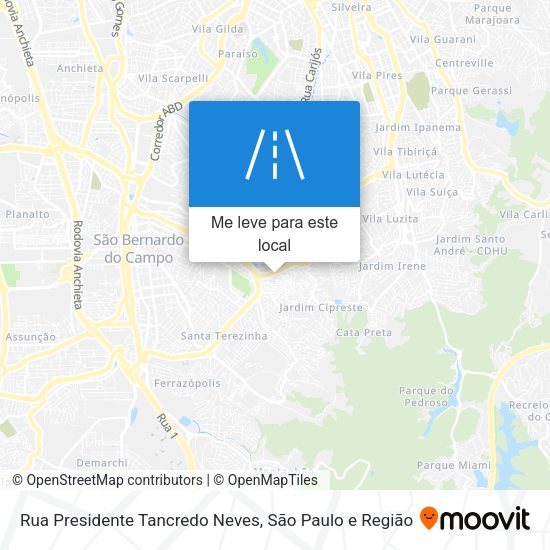 Rua Presidente Tancredo Neves mapa