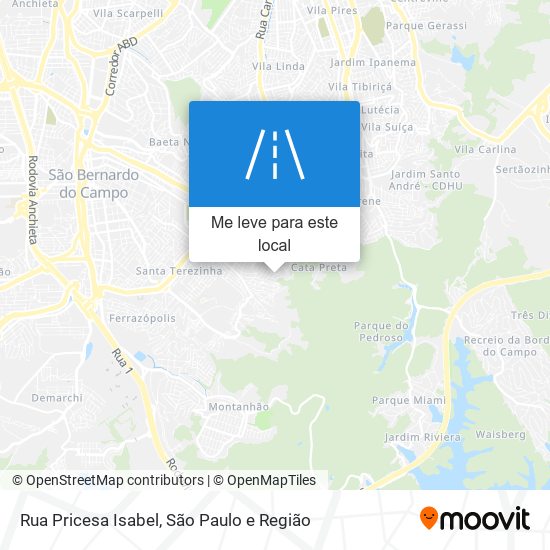 Rua Pricesa Isabel mapa