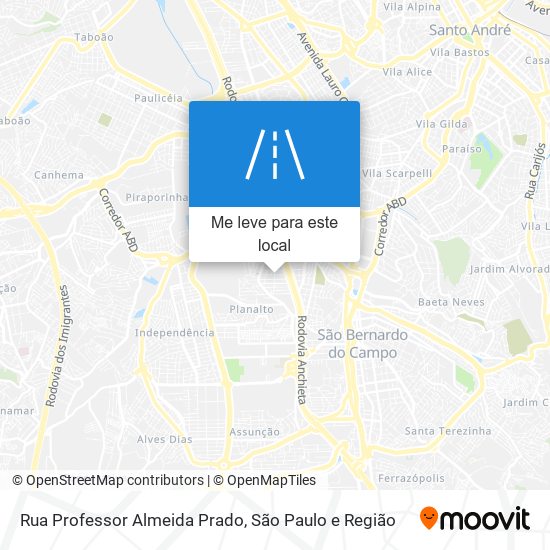 Rua Professor Almeida Prado mapa