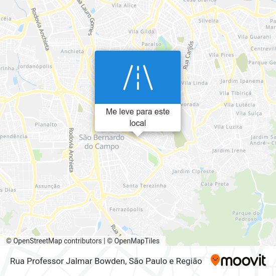 Rua Professor Jalmar Bowden mapa