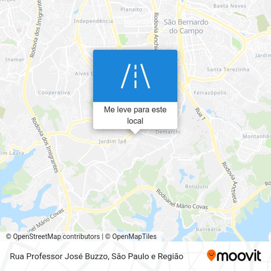 Rua Professor José Buzzo mapa