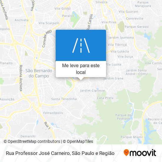 Rua Professor José Carneiro mapa