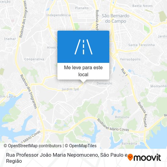 Rua Professor João Maria Nepomuceno mapa