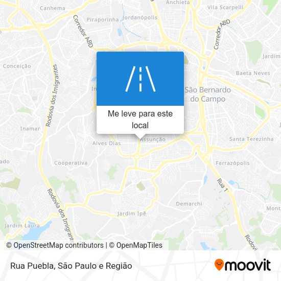 Rua Puebla mapa