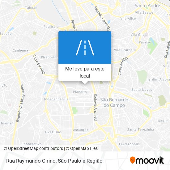 Rua Raymundo Cirino mapa